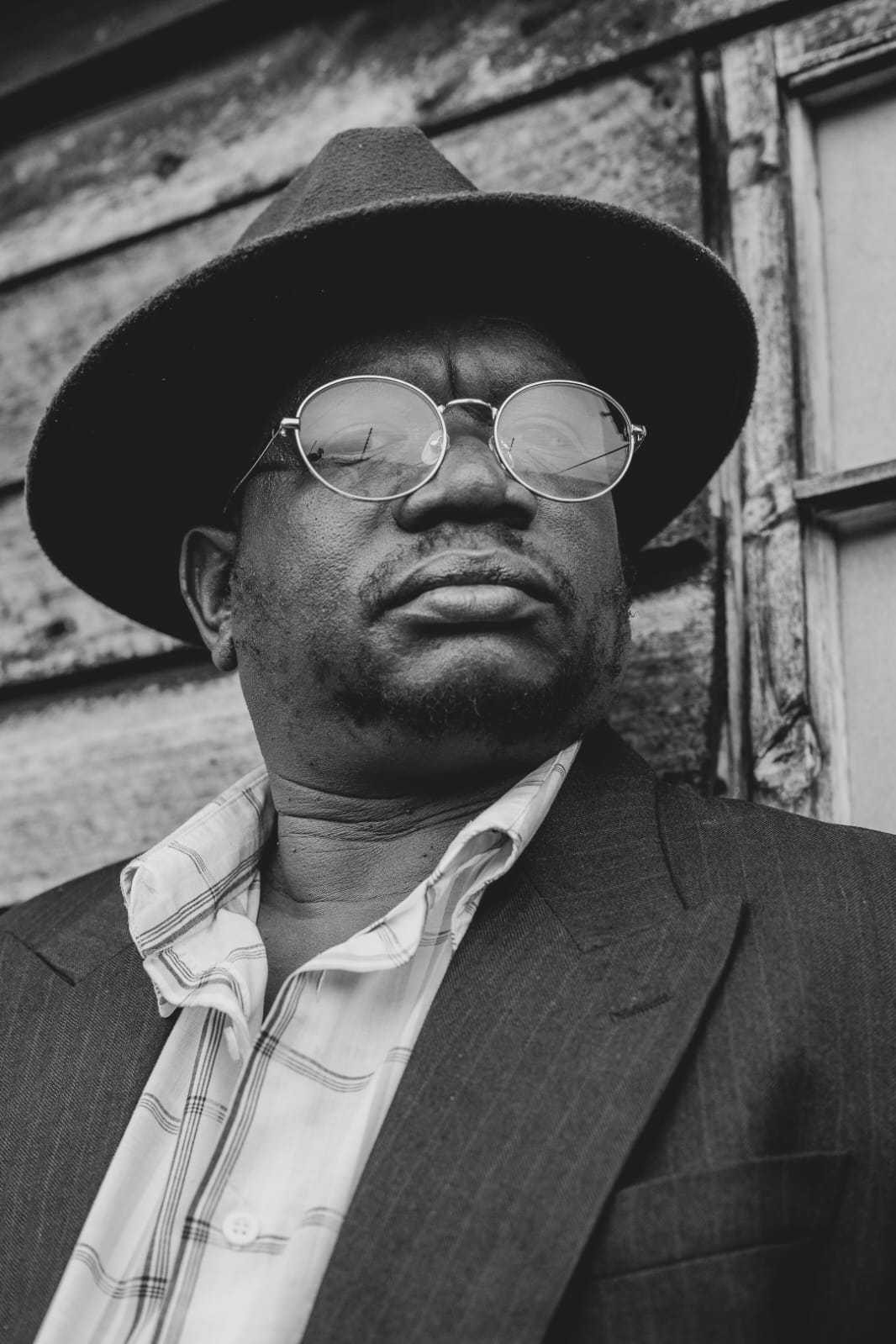 Black and white portrait of Sifiso Khanyile
